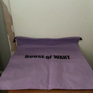 House Of Want Large Purple Fabric Handbag Dust Bag Travel Cover 17.5"x17.5"